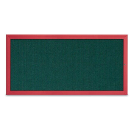 United Visual Products Slim Enclosed Corkboard, 24"x36", Gold Alum Frame/Medium Grey UVEB2436-GOLD-MEDGRY